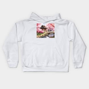 Cherry Blossom Sanctuary Kids Hoodie